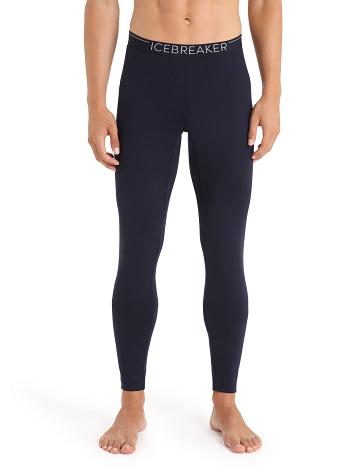 Midnight Navy / Snow Men's Icebreaker Merino 200 Sonebula Thermal Leggings | USA 1128YXFU